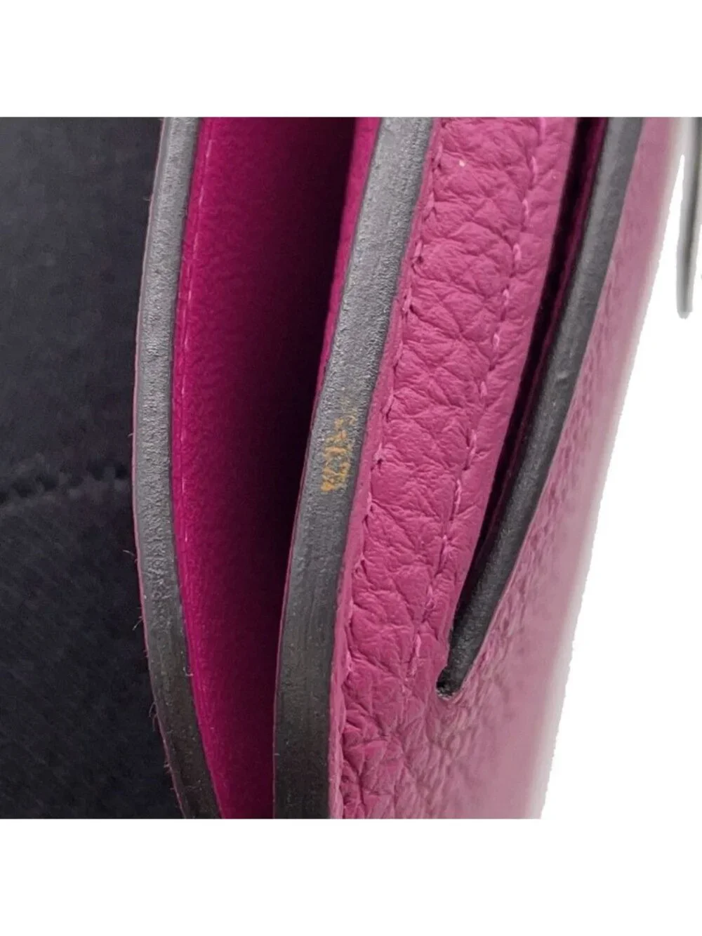 Hermes Wallet Dogon Long Rosepurple Silver Togo